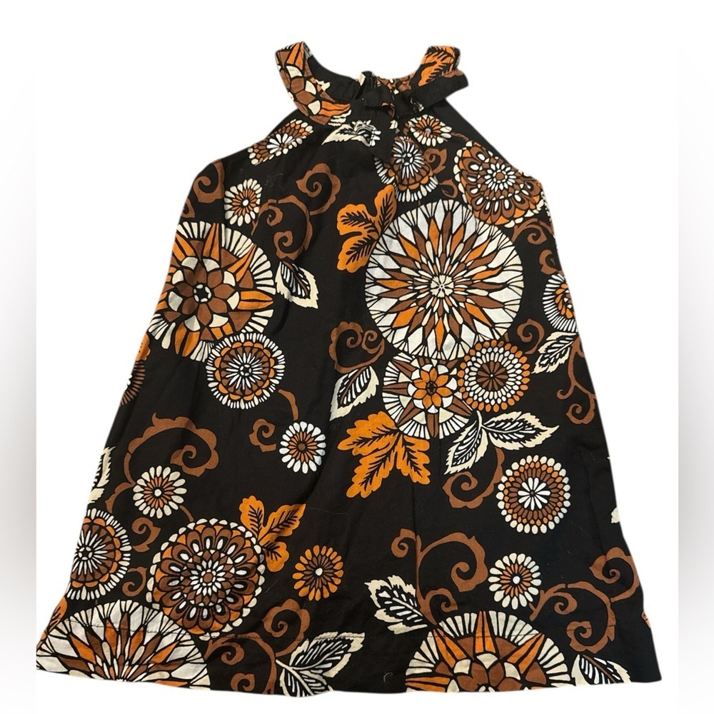 GAP Toddler Skirt with Black and Orange Boho Floral Design, Toddler 3T